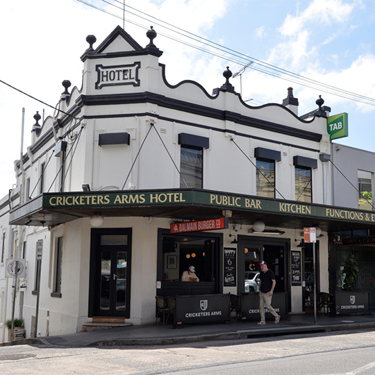 A typical historical, small Sydney pub on a street corner.